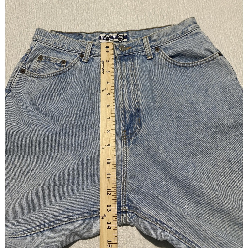 Vintage GAP Jeans Womens 14 Regular Reverse Fit Tapered High Waist USA 90s Baggy - Picture 7 of 9